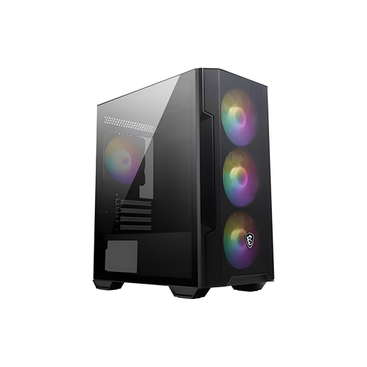 MSI MAG FORGE M100R computerbehuizing Midi Tower Zwart, Transparant