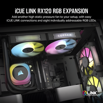 Corsair iCUE LINK RX120 RGB Computer behuizing Ventilator 12 cm Wit 1 stuk(s)