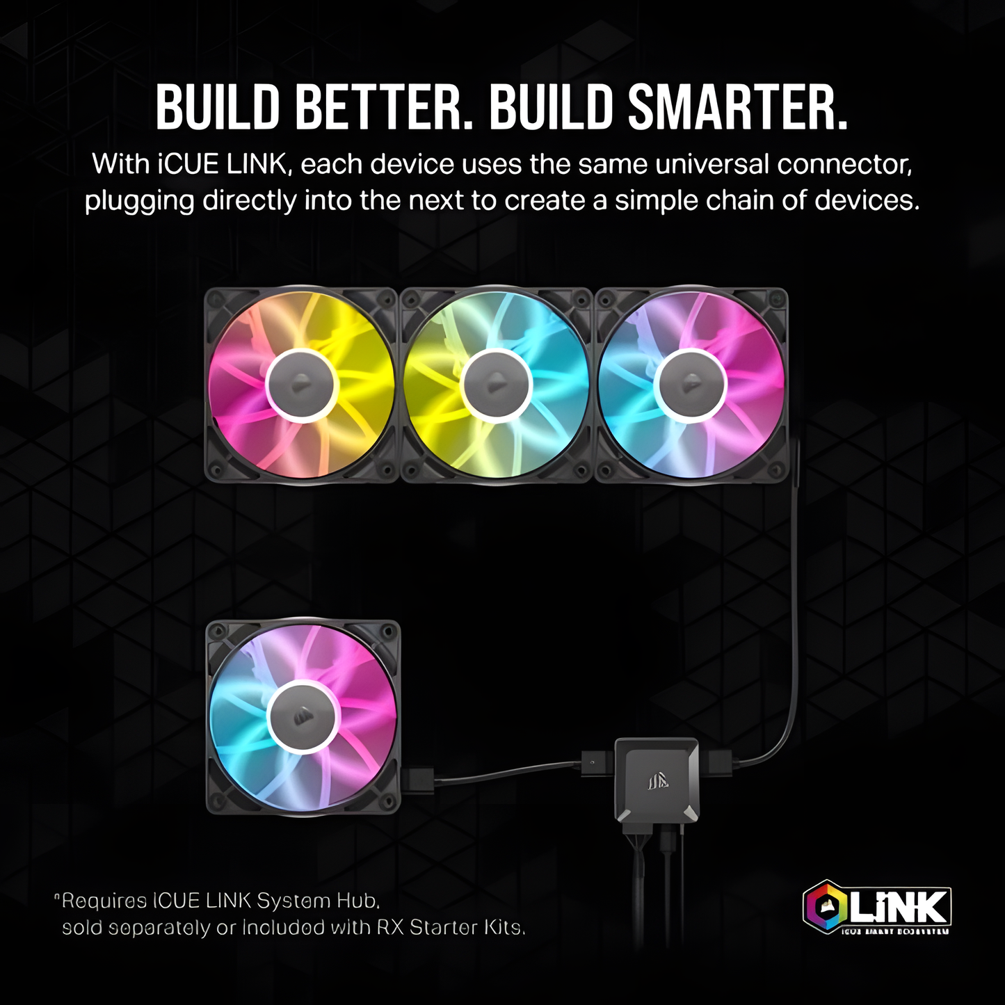 Corsair iCUE LINK RX120 RGB Computer behuizing Ventilator 12 cm Wit 1 stuk(s)