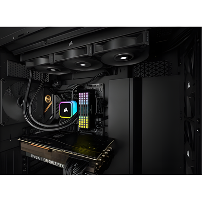 Corsair H100I Elite Processor Alles-in-één vloeistofkoeler 12 cm Zwart 1 stuk(s)