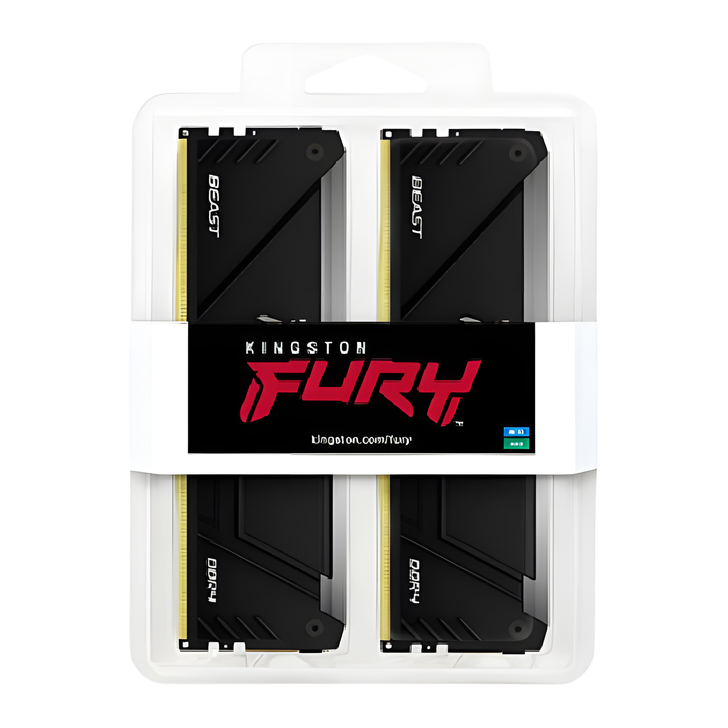 Kingston Technology FURY 32GB 2666MT/s DDR4 CL16 DIMM (Sets van 2) 1Gx8 Beast RGB