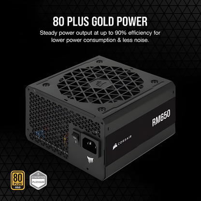 Corsair RM650 power supply unit 650 W 24-pin ATX ATX Zwart