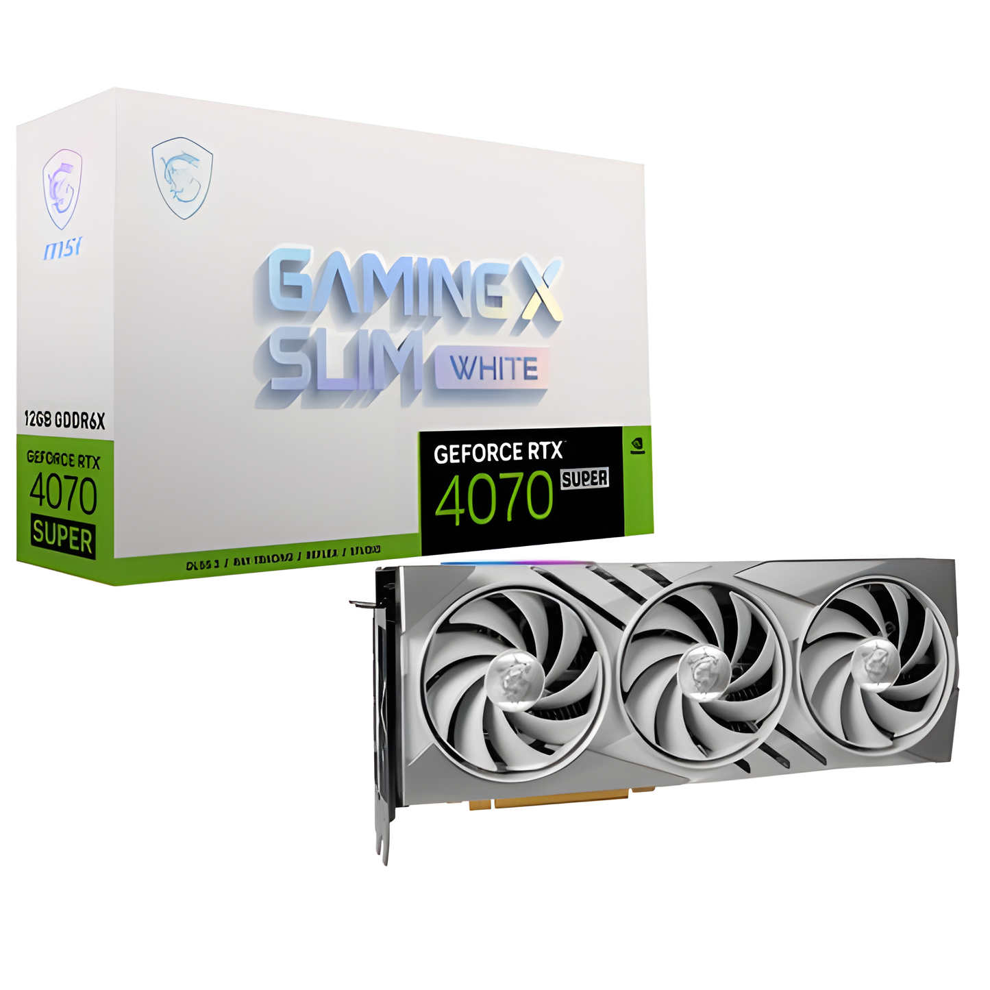 MSI GAMING GeForce RTX 4070 SUPER 12G X SLIM WHITE NVIDIA 12 GB GDDR6X